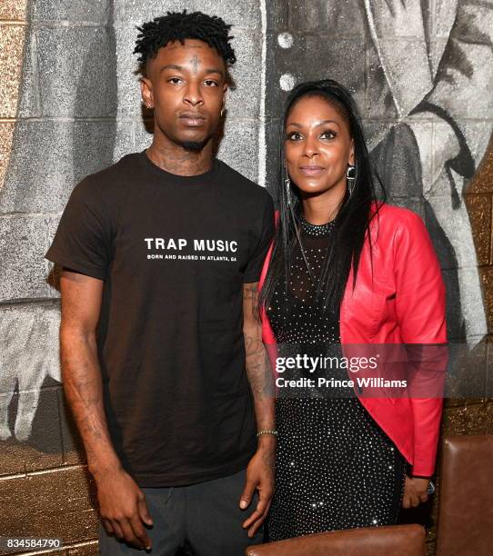 Rapper 21 Savage attends an Ascap Dinner at KR Steakhouse on August 17, 2017 in Atlanta, Georgia.