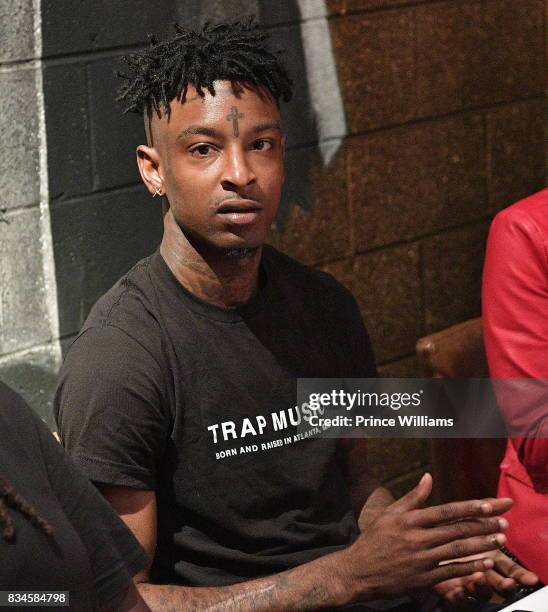 Rapper 21 Savage attends an Ascap Dinner at KR Steakhouse on August 17, 2017 in Atlanta, Georgia.