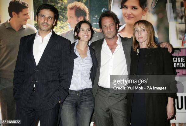 Pascal Elbe, Virginie Ledoyen, Vincent Lindon and Mar Sodupe arrive for the gala premiere of French film 'Mes Amis Mes Amours', at the Cine Lumiere,...