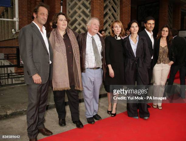 The cast of the film Vincent Lindon, director Lorraine Levy, Richard Syms, Mar Sodupe, Virginie Ledoyen, Pascal Elbe and his wife Beatrice arrive for...