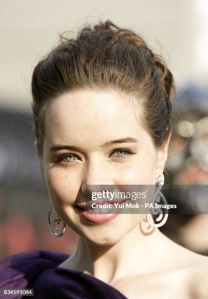 Anna Popplewell arrives for the screening of The Chronicles of Narnia: Prince Caspian at the O2 Arena in London.