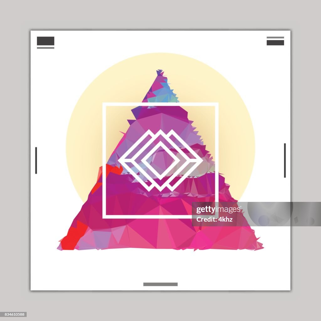 Abstract Polygon Triangle Graphic Design Cover Layout Template High-Res ...