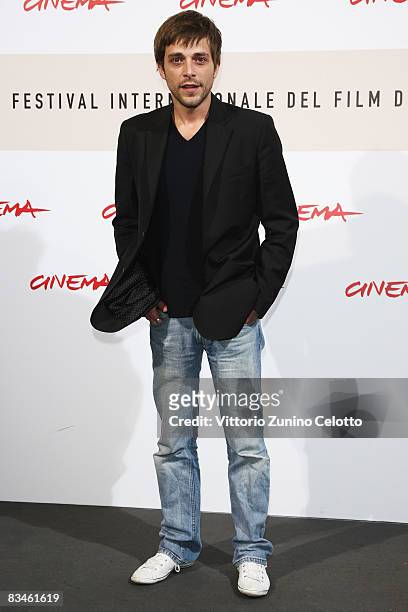 Actor Julien Baumgartner attends the 'The Joy Of Singing' photocall during the 3rd Rome International Film Festival held at the Auditorium Parco...
