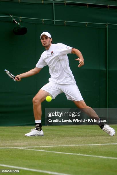 Great Britain's Chris Eaton in action against Serbia's Boris Pashanski