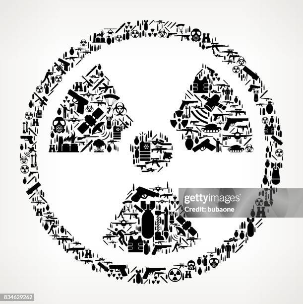 nuclear war and modern warfare vector icon pattern - armory stock illustrations