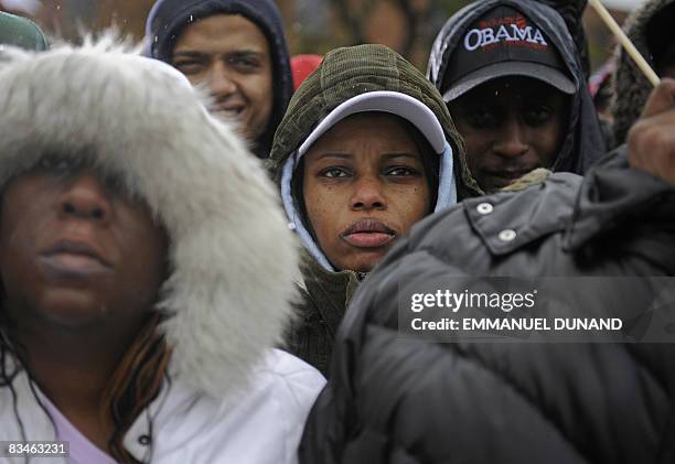 Democratic presidential candidate Illinois Senator Barack Obama supporters during a rally at Widener University in Chester, Pennsylvania, October 28,...