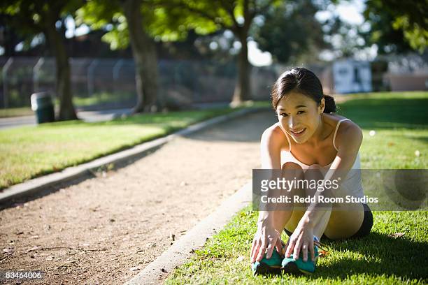 woman stretching - sherman oaks bildbanksfoton och bilder
