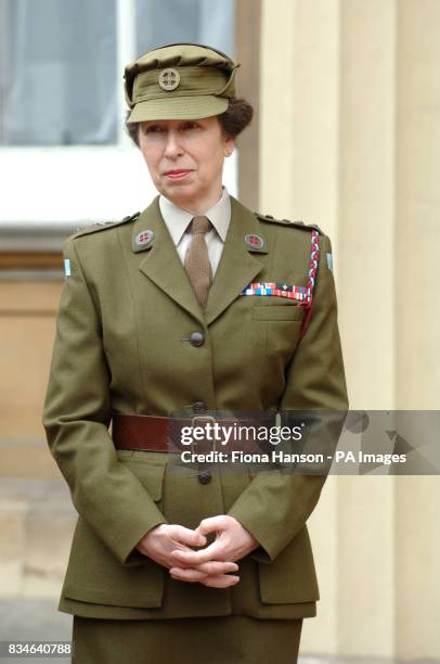 The Princess Royal, who is Commandant-in-Chief of the First Aid Nursing Yeomany, arrives to inspect vintage vehicles used by the yeomanry after they...