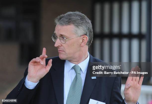 Environment Secretary Hilary Benn at The Royal Show at Stoneleigh, Warwickshire, following a Government decision not to allow a cull of badgers to...