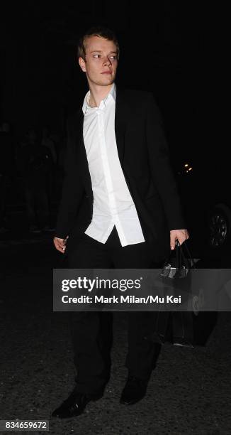Alfie Allen is seen leaving the GQ Awards on September 02, 2008 in London, England.