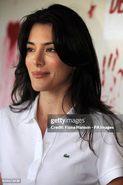 Actress Jaime Murray during a photo call at Wimbledon Park, in Wimbledon.