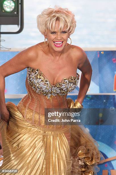 Charytin Goyco poses during Telefutura's Reventon del Dia del Trabajo at Bayside Marketplace on September 1, 2008 in Miami, Florida.