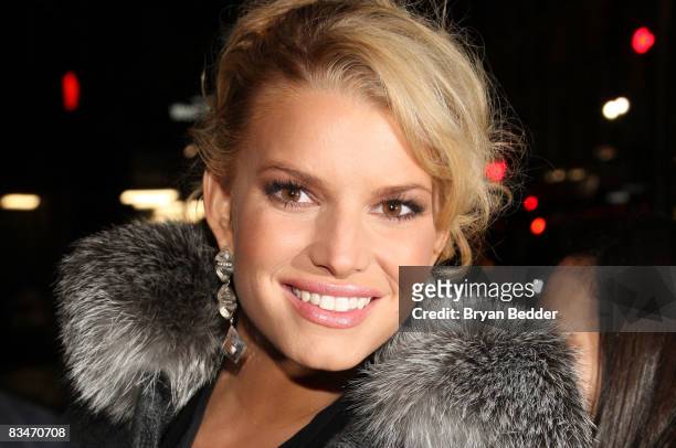 Singer Jessica Simpson attends a gala to celebrate Macy's 150th birthday at Gotham Hall on October 28, 2008 in New York City.