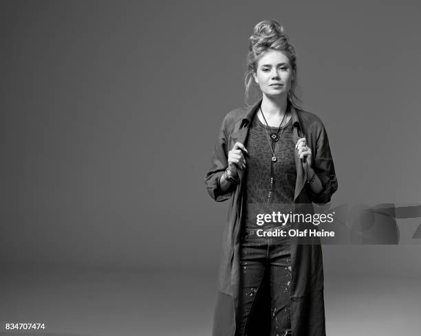 Tv presenter, actor, model, and DJ, Palina Rojinski is photographed on September 16, 2015 in Cologne, Germany.