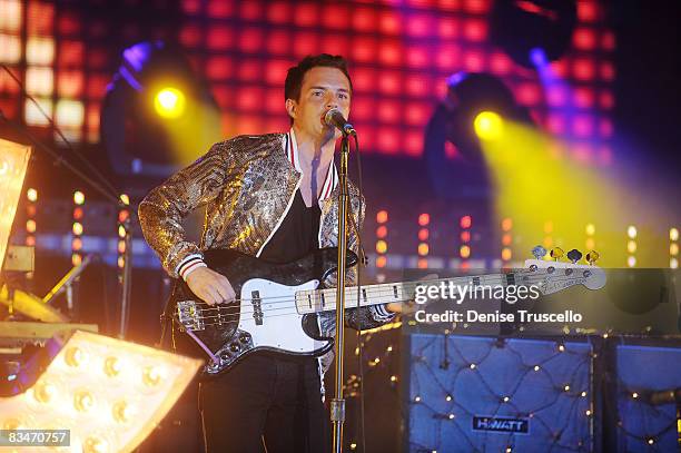 The Killers perform at The Andre Agassi Charitable Foundation's 13th Annual Grand Slam at WYNN Las Vegas on October 11, 2008 in Las Vegas, Nevada.