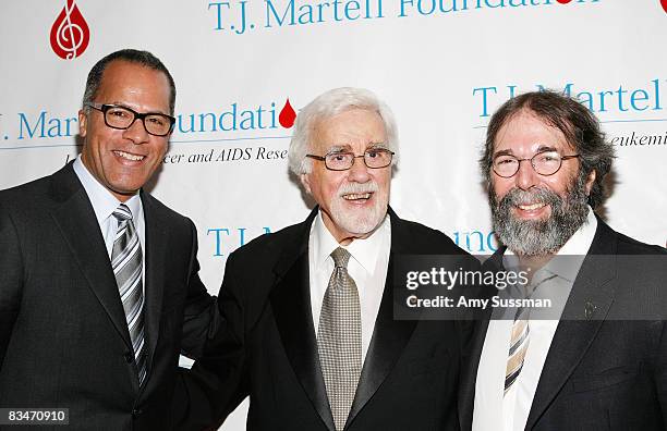 Lester Holt, Tony Martell and Michael Cohl attend the 33rd annual awards gala for the T. J. Martell Foundation for Leukemia, Cancer and AIDS Research...