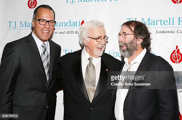 Lester Holt, Tony Martell and Michael Cohl attend the 33rd annual awards gala for the T. J. Martell Foundation for Leukemia, Cancer and AIDS Research...