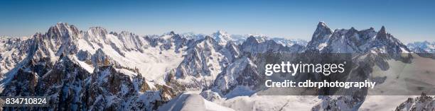 chamonix-mont-blanc-panorama - panorama stock-fotos und bilder
