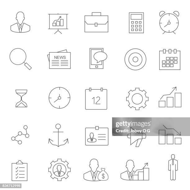 universal icon - asian man using computer stock illustrations