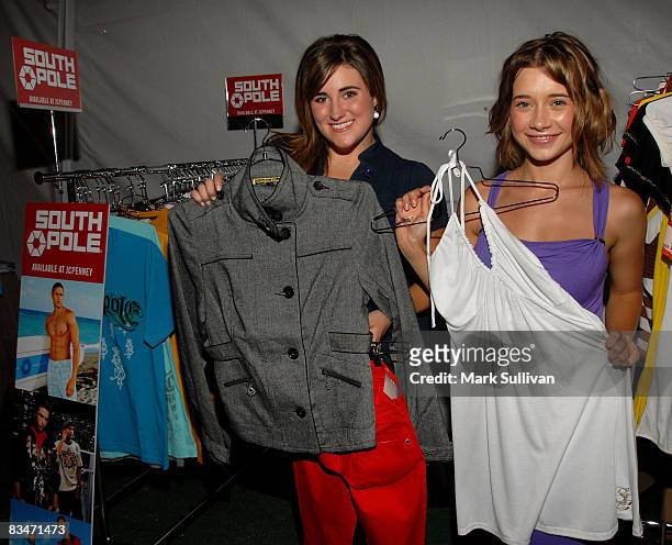 Actress Kaycee Stroh and actress Olesya Rulin attend the Mattel Celebrity Retreat produced by Backstage Creations at Teen Choice 2008 on August 2,...