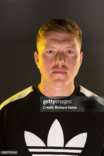 Footballer Alfie Mawson is photographed for the Guardian on June 6, 2017 in Reading, England.