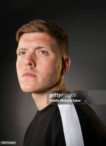 Footballer Alfie Mawson is photographed for the Guardian on June 6, 2017 in Reading, England.