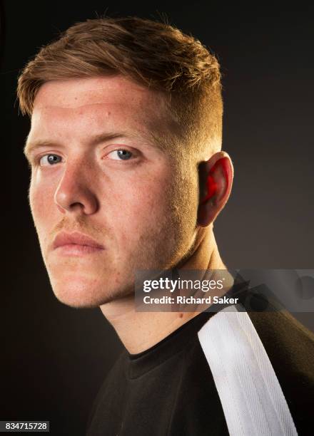 Footballer Alfie Mawson is photographed for the Guardian on June 6, 2017 in Reading, England.