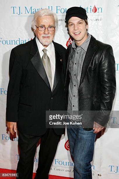 Tony Martell and Musician Gavin DeGraw attend the 33rd Annual TJ Martell Foundation awards gala at the New York Hilton on October 28, 2008 in New...