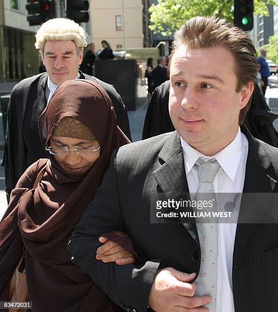 Jack Thomas and his wife leave court after a pre-sentencing hearing in Melbourne on October 29, 2008 a week after he was convicted of having a...