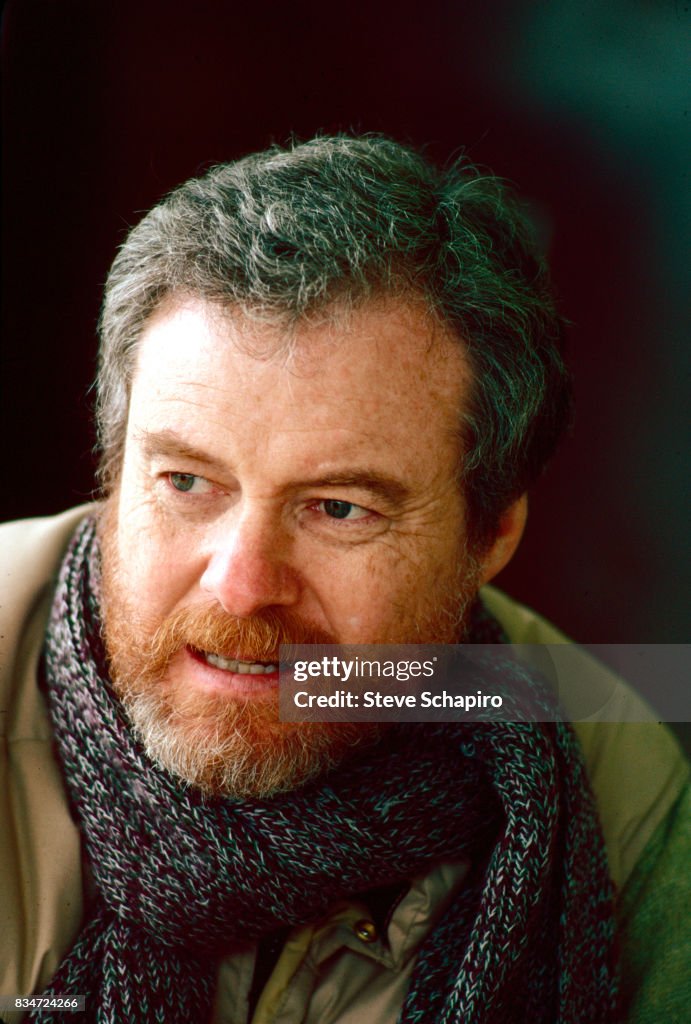 Pakula Actor Close-up of American film director Alan J Pakula during the filming ...