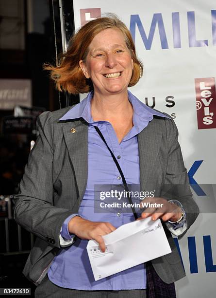 Independent candidate for Congress and anti-war activist Cindy Sheehan arrives at Focus Features' world premiere of "Milk" held at The Castro Theatre...