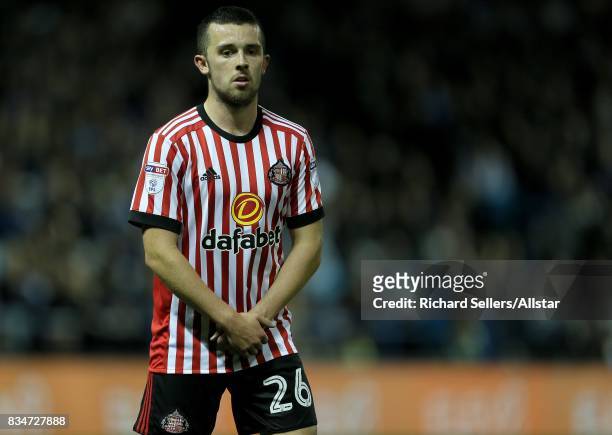 George Honeyman of Sunderland during the Sky Bet Championship match between Sheffield Wednesday and Sunderland at Hillsborough on August 16, 2017 in...