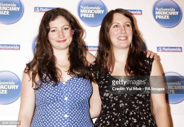 Nominated artists and sisters Rachel and Beck Unthank, of Rachel Unthank & The Winterset, during the announcement of the shortlist for the Nationwide...