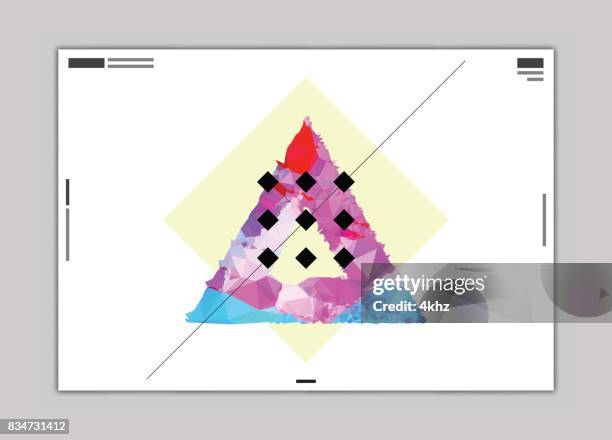 Poster Design Triangle Polygon Triangle Abstract Graphic Design Poster Layout Template High ...