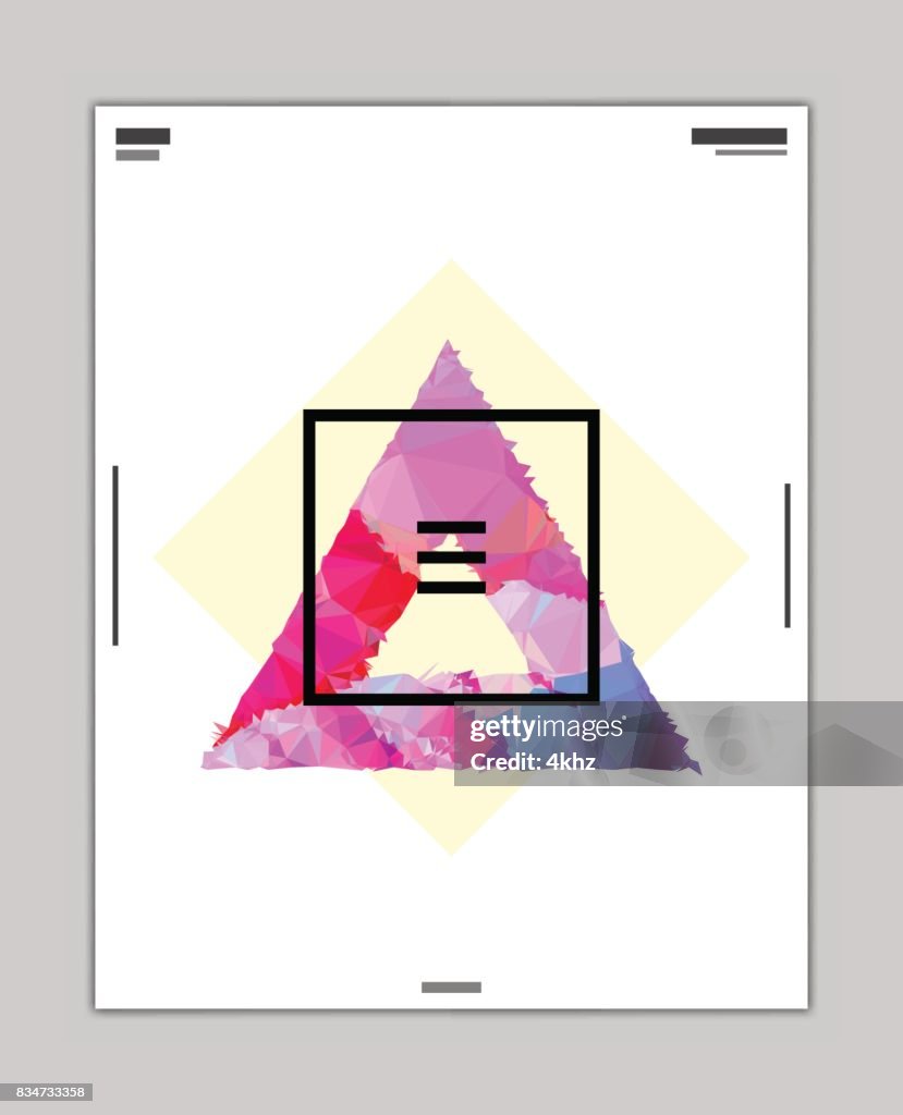 Graphic Design Triangular Vector Polygon Triangle Abstract Graphic Design Poster Layout Template High ...