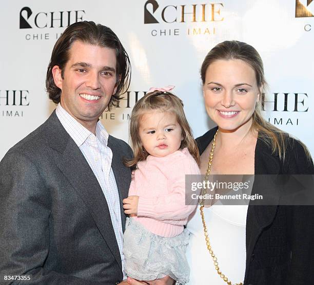 Donald Trump Jr., Kai Madison Trump, Vanessa Trump attend the unveiling of Royal Chie's "Mosaique de Chie - Eco Harmony" Luxury Fur Collection at...