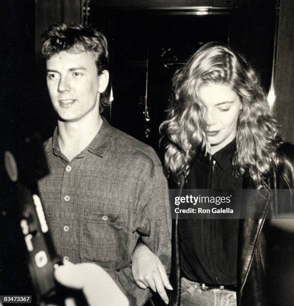 Actress Kelly McGillis and date Barry Tubb attending the party for "Goose and Tomtom" on August 30, 1986 at Sardi's Restaurant in New York City, New...