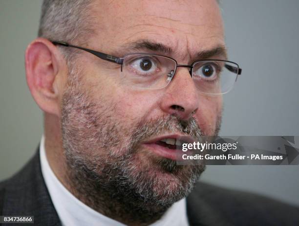 Glenn Douglas, current Chief Executive of the Maidstone and Tunbridge Wells NHS Trust at a news conference into the fatal Clostridium difficile...