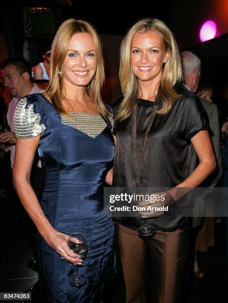 Charlotte Dawson and Sarah Murdoch attend the 2009 MCN Upfront party, celebrating upcoming programming available on FOXTEL via the Multi Channel...