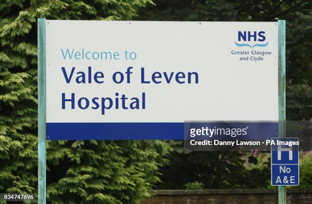 General view of the Vale of Leven Hospital in Alexandria, West Dunbartonshire, as an Independent Review report into the fatal clostridium difficile...