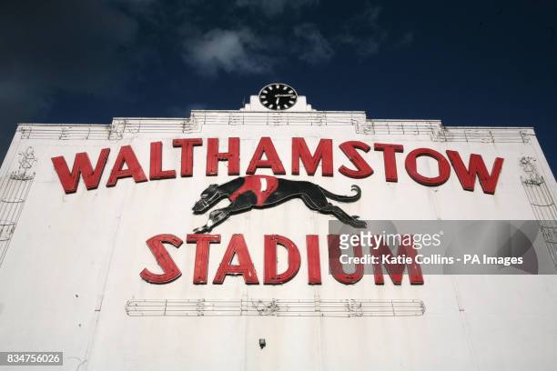 General view of Walthamstow greyhound track in east London, which will hold it's last race on Saturday.