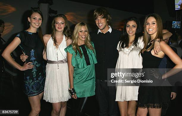 Models Kristy Coulcher, Demelza Reveley, Renee Bragh, Danny Clayton, Samantha Downie and Alyce Crawford attend the 2009 MCN Upfront party,...