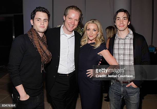 Actor Penn Badgley, Scott Keogh, Vice President of Marketing for Audi of America, Actress Jane Krakowski and Actor Justin Long attend the Audi Launch...