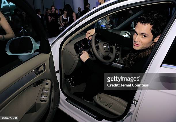 Actor Penn Badgley attends the Audi Launch Event For The New 2009 Audi A4 at The IAC Building on October 28, 2008 in New York City