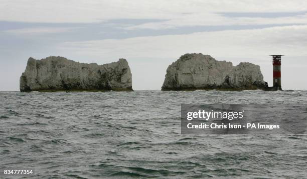 The Needles Rocks 212 The Needles Lighthouse Stock Photos, High-Res Pictures, and Images ...