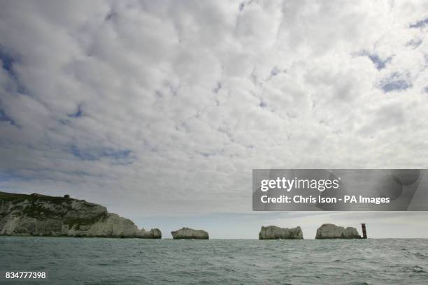 The Needles Rocks 212 The Needles Lighthouse Stock Photos, High-Res Pictures, and Images ...