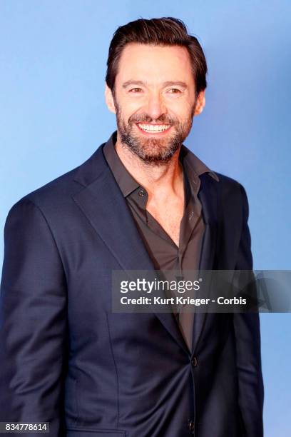 Image has been digitally retouched.) Hugh Jackman arrives at the 'Eddie the Eagle' premiere in Munich, Germany on March 20, 2016.