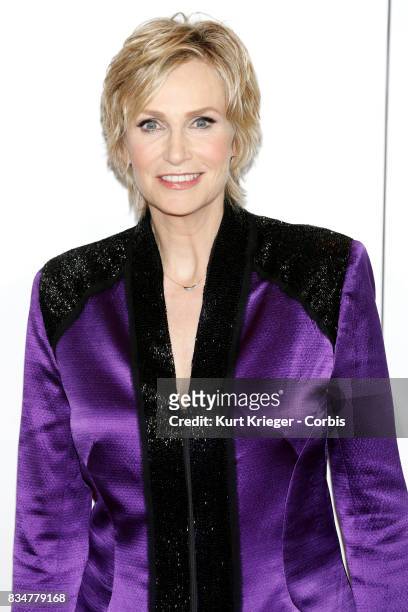 Image has been digitally retouched.) Jane Lynch arrives at the People´s Choice Awards 2016 in Los Angeles, California on January 6, 2016.