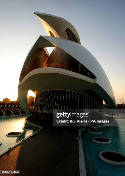 General view of the Valencia Opera House. Officially opened by Queen Sofia of Spain. It is named for the Queen as 'el Palau de les Arts Reina Sofa'...