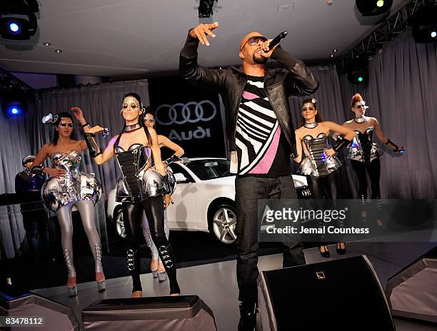 Rapper Common performs at the Audi Launch Event For The New 2009 Audi A4 at The IAC Building on October 28, 2008 in New York City